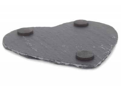 HEART-SHAPED SLATE COASTER SET 4