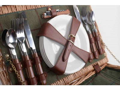 4 PERSON GREEN TWEED DRAWER HAMPER