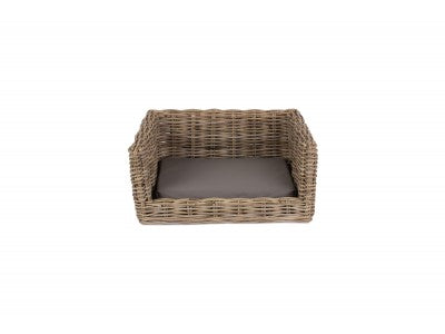 LUXURY RATTAN DOG SOFA BED - SMALL