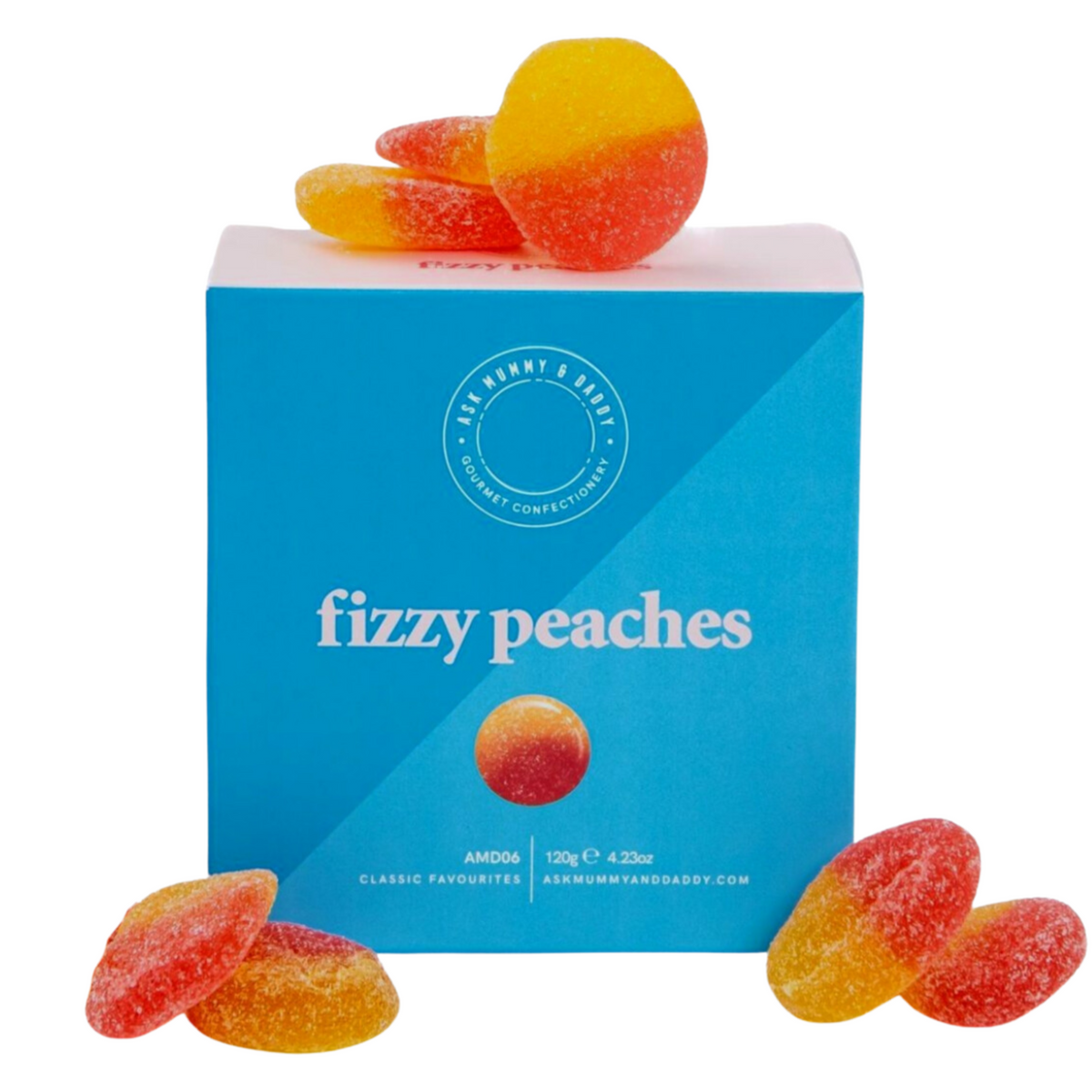Ask Mummy & Daddy  Fizzy Peaches (120g)