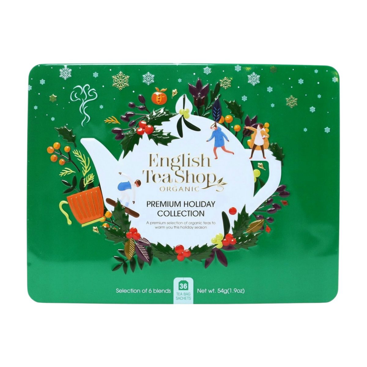 English Tea Shop Organic Premium Holiday Tea Collection Green Tin (54g)