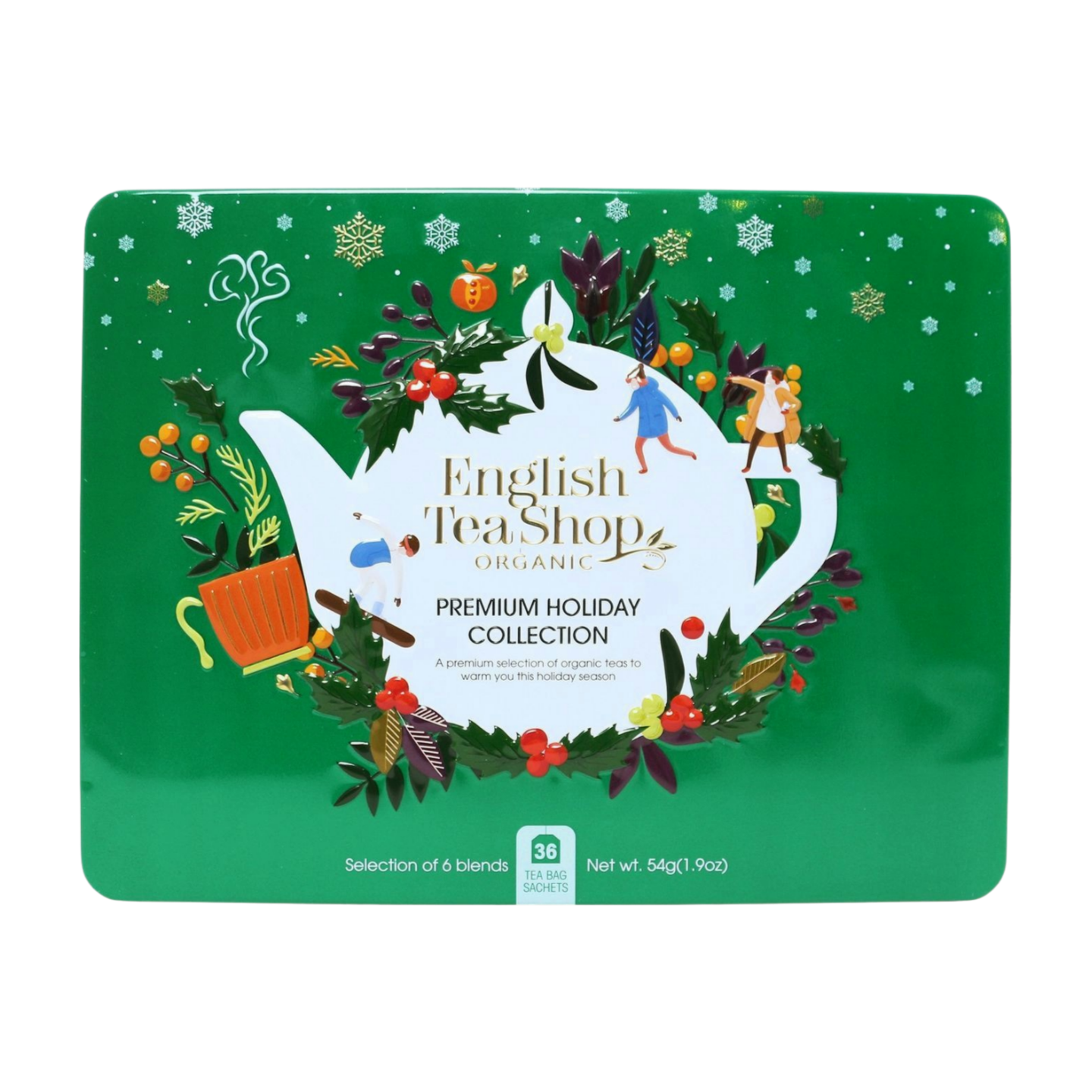 English Tea Shop Organic Premium Holiday Tea Collection Green Tin (54g)