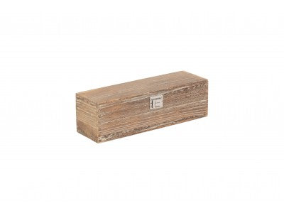 SINGLE BOTTLE OAK EFFECT WOODEN BOX