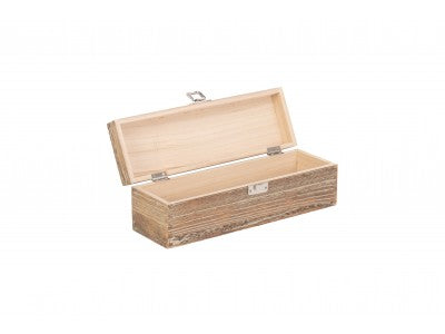 SINGLE BOTTLE OAK EFFECT WOODEN BOX