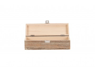 SINGLE BOTTLE OAK EFFECT WOODEN BOX