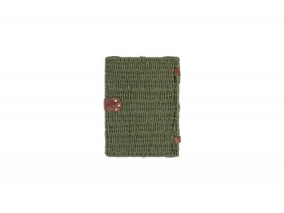 MEDIUM FOREST GREEN PAPER ROPE HAMPER