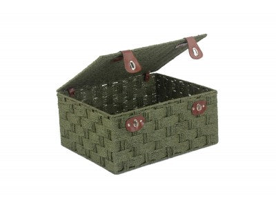 EXTRA LARGE GREEN PAPER ROPE HAMPER