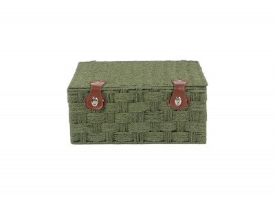 EXTRA LARGE GREEN PAPER ROPE HAMPER