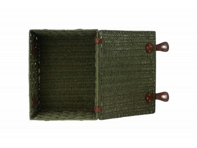 EXTRA LARGE GREEN PAPER ROPE HAMPER
