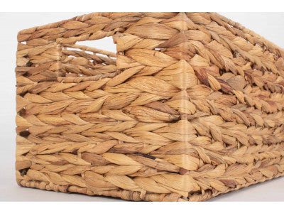 SMALL WATER HYACINTH RECTANGULAR STORAGE BASKET