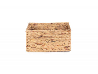 MEDIUM WATER HYACINTH RECTANGULAR STORAGE BASKET