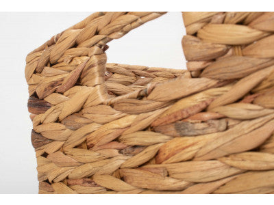 MEDIUM WATER HYACINTH RECTANGULAR STORAGE BASKET