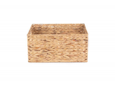 LARGE WATER HYACINTH RECTANGULAR STORAGE BASKET