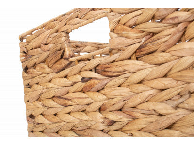 LARGE WATER HYACINTH RECTANGULAR STORAGE BASKET