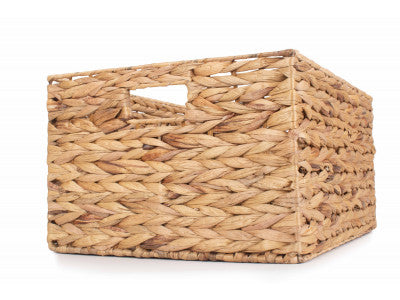 LARGE WATER HYACINTH RECTANGULAR STORAGE BASKET