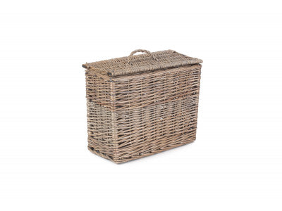 RECTANGULAR TOILET TIDY LIDDED BASKET
