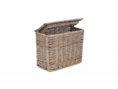 RECTANGULAR TOILET TIDY LIDDED BASKET