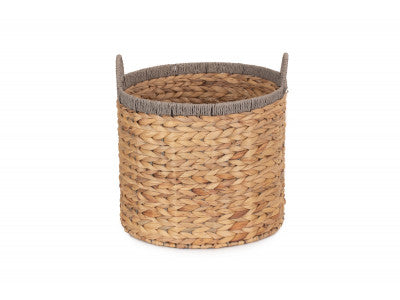 SMALL ROUND WATER HYACINTH BASKET