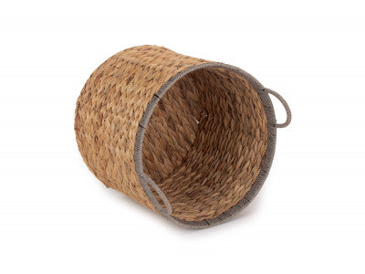 SMALL ROUND WATER HYACINTH BASKET