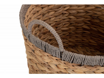 SMALL ROUND WATER HYACINTH BASKET