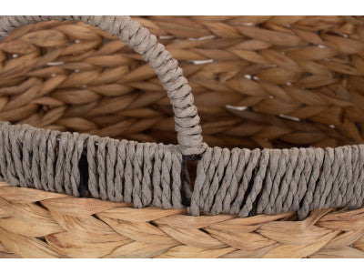 SMALL ROUND WATER HYACINTH BASKET