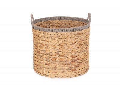 LARGE ROUND WATER HYACINTH BASKET