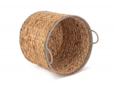 LARGE ROUND WATER HYACINTH BASKET