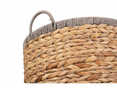 LARGE ROUND WATER HYACINTH BASKET