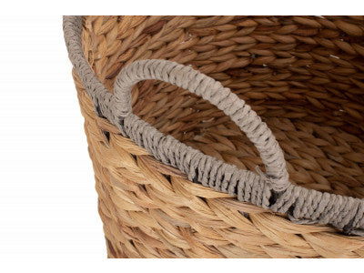 LARGE ROUND WATER HYACINTH BASKET