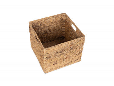 SMALL WATER HYACINTH SQUARE STORAGE BASKET