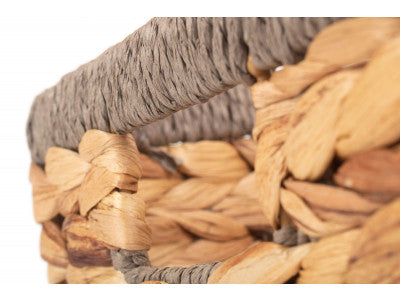 SMALL SHALLOW RECTANGULAR WATER HYACINTH STORAGE BASKET