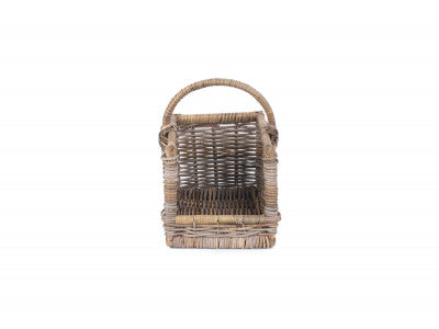 SMALL RATTAN OPEN ENDED LOG BASKET
