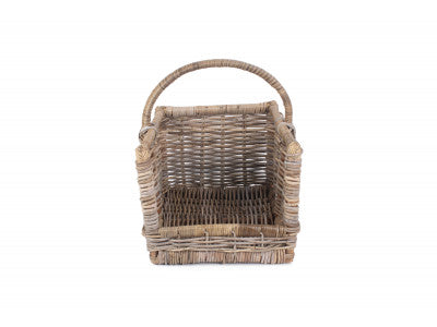 MEDIUM RATTAN OPEN ENDED LOG BASKET