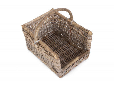 MEDIUM RATTAN OPEN ENDED LOG BASKET