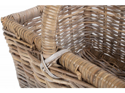 MEDIUM RATTAN OPEN ENDED LOG BASKET