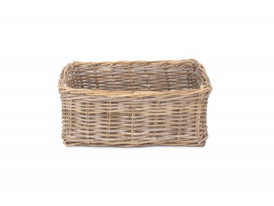 EXTRA LARGE SHALLOW RATTAN RECTANGULAR BASKET