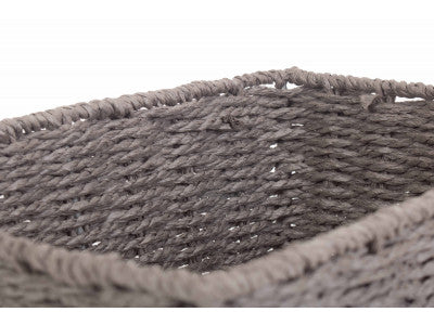 MEDIUM GREY PAPER ROPE TRAY