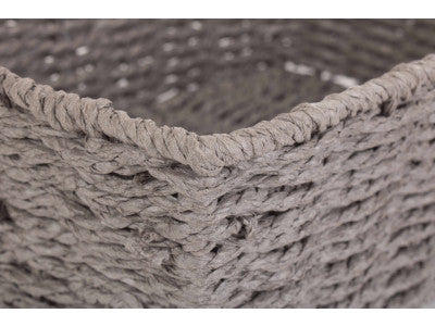 MEDIUM GREY PAPER ROPE TRAY