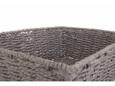 LARGE GREY PAPER ROPE TRAY