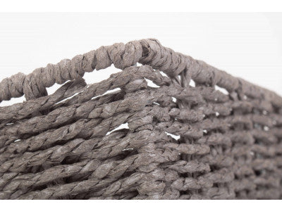 EXTRA LARGE GREY PAPER ROPE TRAY