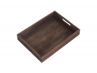 DARK WOODEN TRAY