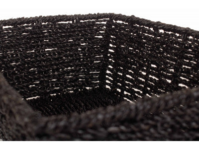 MEDIUM BLACK PAPER ROPE TRAY