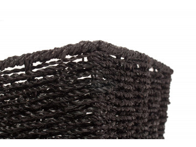 MEDIUM BLACK PAPER ROPE TRAY