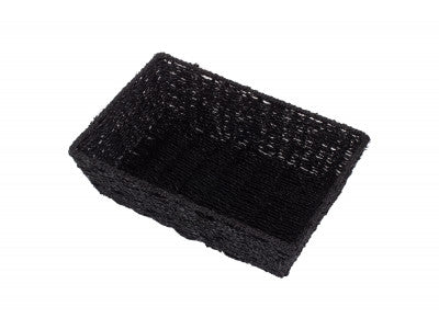LARGE BLACK PAPER ROPE TRAY