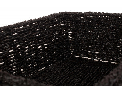LARGE BLACK PAPER ROPE TRAY
