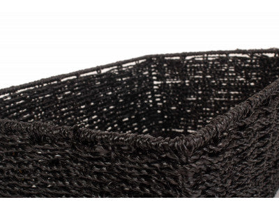 EXTRA LARGE BLACK PAPER ROPE TRAY