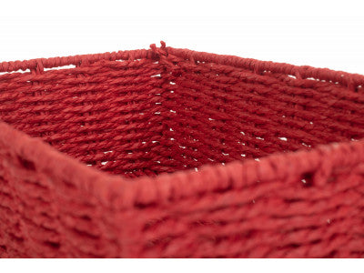 MEDIUM RED PAPER ROPE TRAY