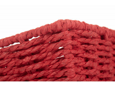 MEDIUM RED PAPER ROPE TRAY
