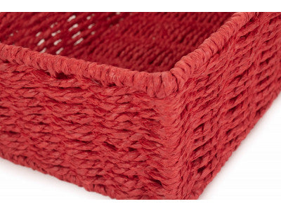 MEDIUM RED PAPER ROPE TRAY