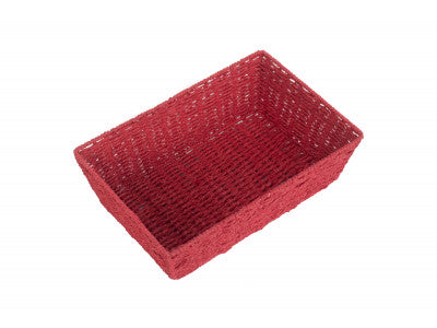 LARGE RED PAPER ROPE TRAY